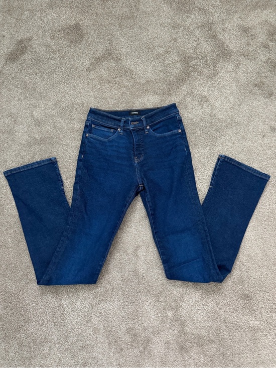 Express Denim - Express Women's Boot Cut Jeans in Dark Blue Denim